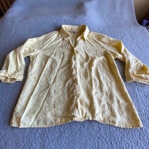 JM Collection Long Sleeve Button Up Dress Shirt Plus Size‎ 16W Women's Collared